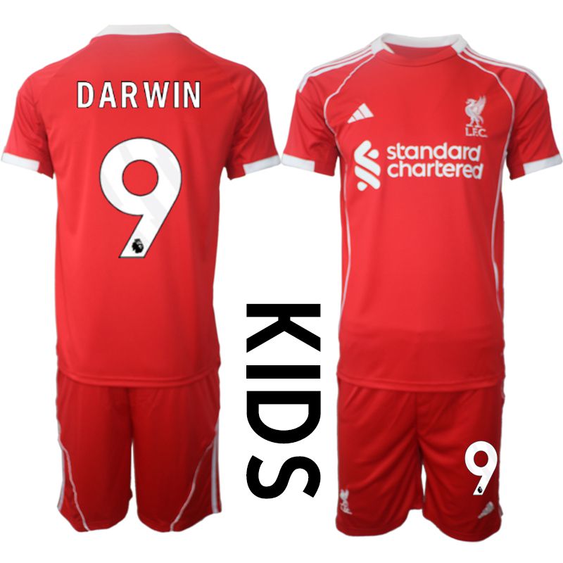 Youth 2025-2026 Season Club Liverpool home red #9 Soccer Jersey->arsenal jersey->Soccer Club Jersey